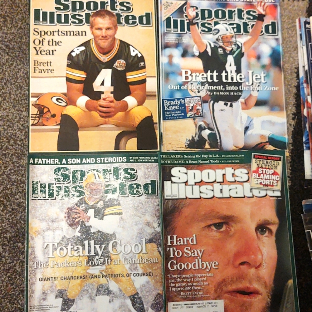 Brett Favre 4-Pak Sports Illustrated Magazines